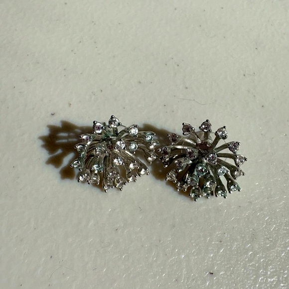 Kate Spade Sputnik Starburst Stud Earrings | Silver-Tone with Sparkling Crystals - Picture 3 of 6